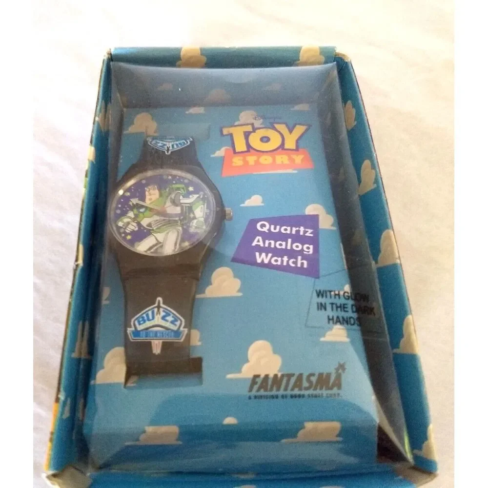 Disney FANTASMA BUZZ LIGHTYEAR Toy Story Quartz Analog Watch Glow in‎ Dark NOS